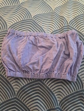 Cropped Linen Tube Top